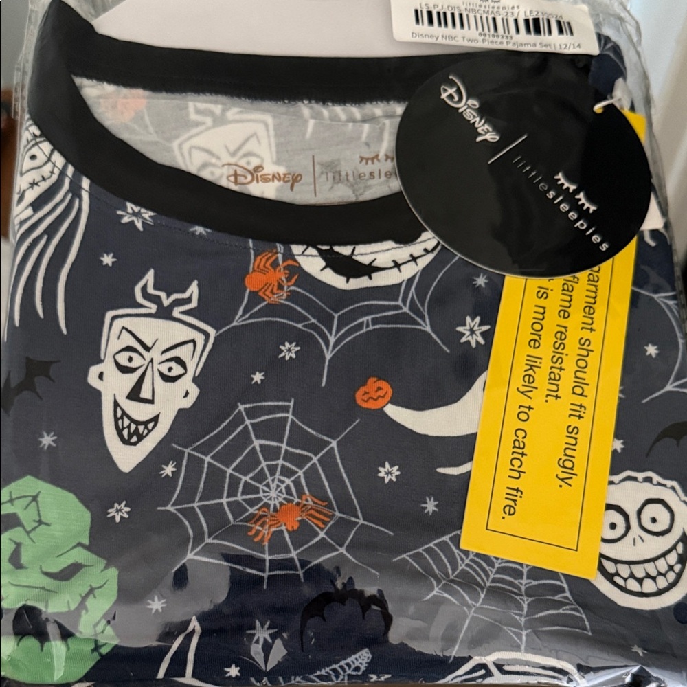 Little Sleepies Disney Nightmare Before Christmas Gray Pajamas